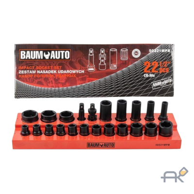 Головки ударные 1/2. набор 22 пр. (6-гр.) (BM-50221MPB)